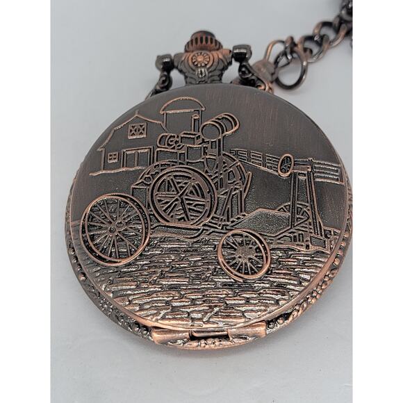 John Froelich 1892 Commemoration of The Tractor Pocket Watch Copper Finish - Picture 2 of 4